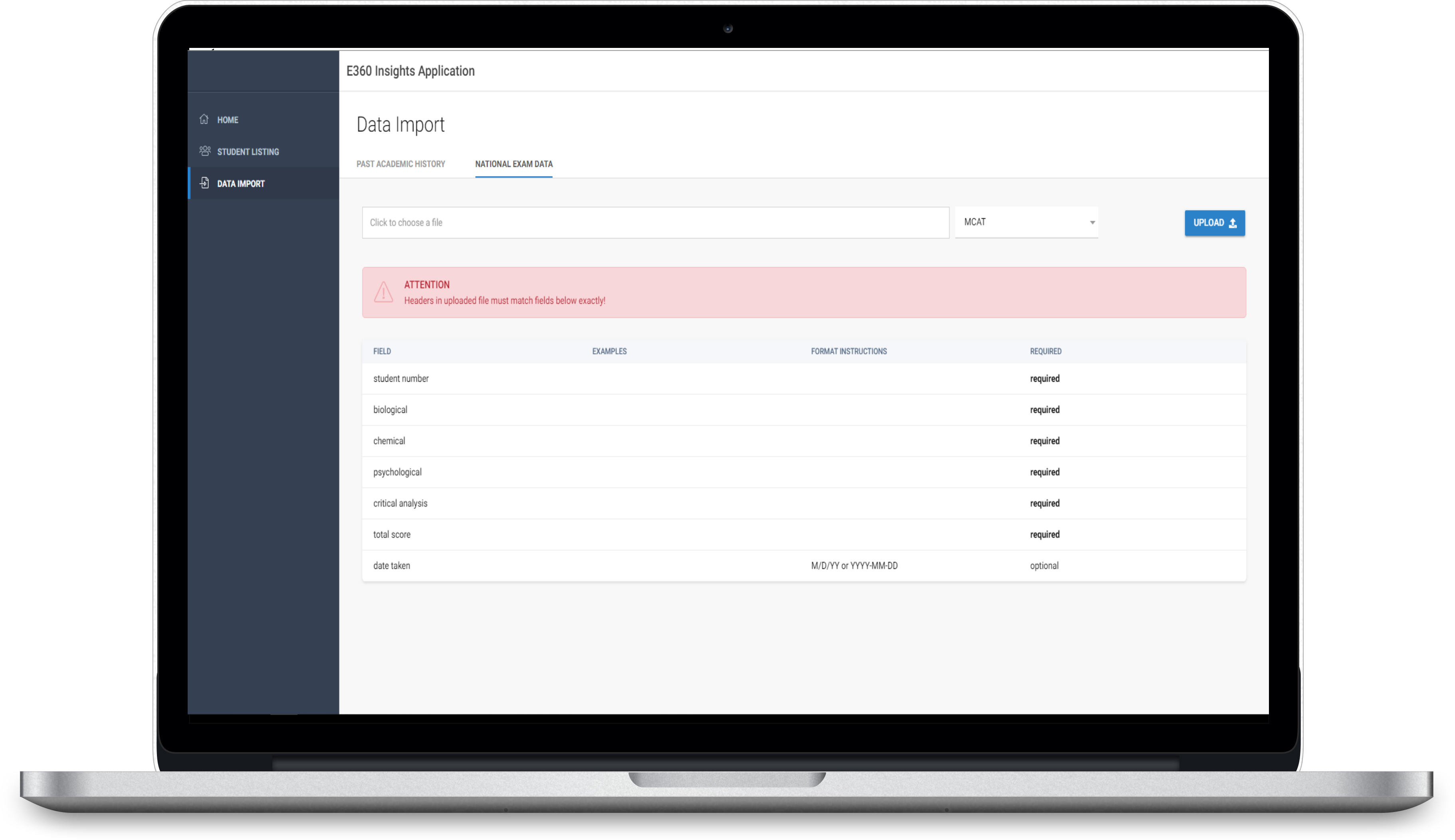 Customize Data Import